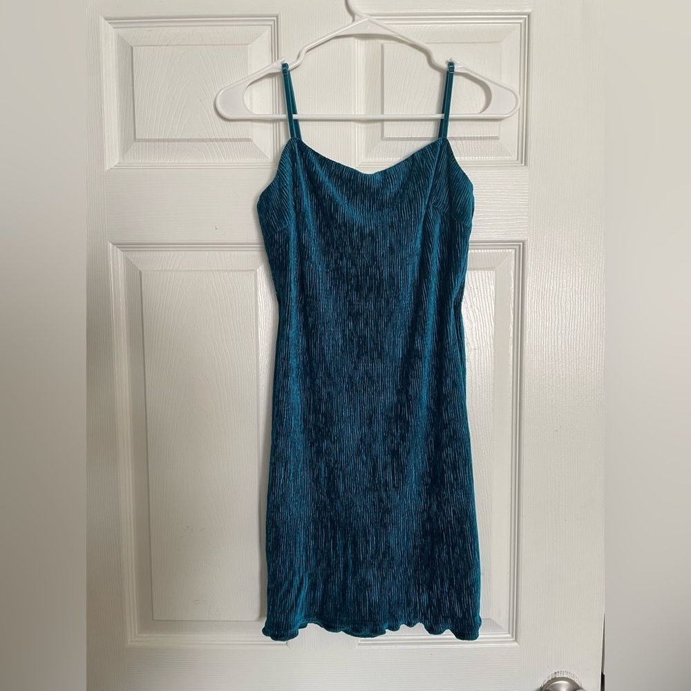 Lush Elegant Teal Spaghetti Strap Mini Dress size Small